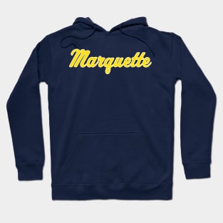 Marquette Golden Eagle Retro Script Hoodie